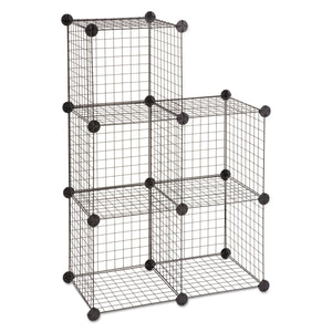 Safco 5279BL Wire Cube Shelving System 15w x 15d x 15h Black