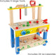 Hey! Play! Toy Workbench – Kids Wood Pretend Play Tabletop Building Workshop & Tool Playset with Accessories for Boys & Girls – STEM Education
