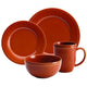 Rachael Ray Cucina Dinnerware 16-Piece Stoneware Dinnerware Set, Pumpkin Orange