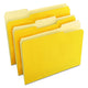 Universal 10504 File Folders, 1/3 Cut One-Ply Top Tab, Letter, Yellow/Light Yellow (Box of 100)