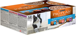 Nestle Purina Petcare 381023 36 oz Pro Plan Seafood Entrees Variety Pack (Pack of 12)