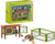 SCHLEICH Farm World, Easter Toys for Boys and Girls Ages 3-8, 8-Piece Playset, Rabbit Hutch and Bunny Playpen Toy Set
