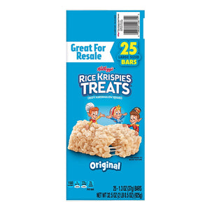 Kellogg’S Rice Krispies Treats, Crispy Marshmallow Squares, Original, Single Serve, Display Box, 1.3 Oz Bars (25Count)
