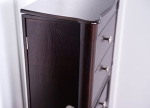 Hives & Honey Ella Espresso Jewelry Cabinet Armoire Box Storage Chest Stand Organizer Necklace Holder