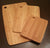 3 Piece Bamboo Fruit and Vegtable Cutting Board Set with Built-In Hanging Holes