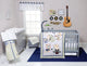 Trend Lab Safari Rock Band 6 Piece Crib Bedding Set, Green/Blue