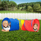 Hey! Play! Kids Play Tunnel- 4-Way Pop Up Crawl Through Tent, Indoor/Outdoor Fun for Kids, Dogs, Toddlers & Children, Foldable & Portable Playhouse