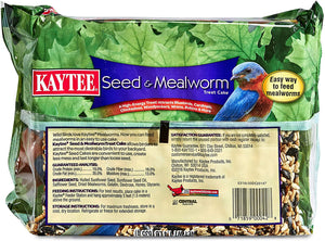 Kaytee Seed & Mealworm Treat Cake, 1.4 lb