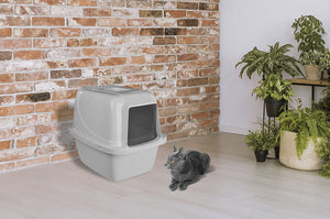 Van Ness Pets Odor Control Large Enclosed Cat Pan with Odor Door, Hooded, Beige, CP6