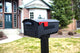 Gibraltar Mailboxes Patriot Large Capacity Rust-Proof Plastic Black, Post-Mount Mailbox, GMB515B01