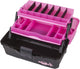 Flambeau Outdoors 6382FP 2-Tray - Classic Tray Tackle Box - Frost Pink/Black