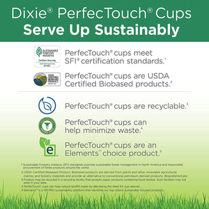 Dixie PerfecTouch, 5338W, White, 8 oz. Insulated Paper Hot Cup by GP PRO