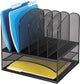 Safco Products Onyx Mesh 2 Tray/6 Sorter Desktop Organizer