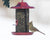 Stokes Select Red Rock Twin Chamber Bird Feeder with Metal Roof, Red, 2.4 lb Seed Capacity