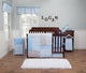 Trend Lab Logan 3 Piece Crib Bedding Set, Blue/Gray/White