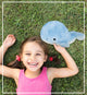 DolliBu Plush Blue Whale Stuffed Animal - Soft Fur Huggable Blue Whale, Adorable Playtime Plush Toy Animal, Cute Sea Life Cuddle Gifts, Super Soft Plush Doll Animal Toy for Kids & Adults - 7 Inch
