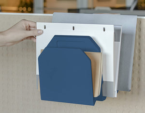 Bostitch Konnect 3-Piece File Organizer, Includes Cubicle Hanger, Blue