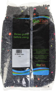 GloFish Aquarium Gravel, Black with White Fluorescent