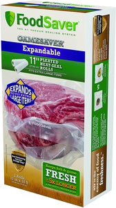 Foodsaver 11" x 18' GameSaver Expandable Vacuum Bag Rolls, 2-Pack