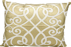 Nourison Mina Victory Mina Victory Bt211 Gold Decorative Pillow, 20" X 20"