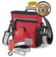 Reflective Dog Walking Bag - Night or Day Travel Bag Set for Dog Walks (Red)