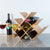Classic Cuisine Bamboo 8 Rack-Space Saving Tabletop Free Standing Wine Bottle Holder for Kitchen, Bar, Dining Room-Modern Storage Shelf, Wood