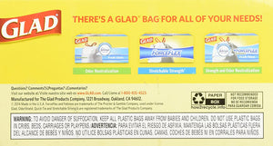 Glad Tall Kitchen Quick-Tie Trash Bags - 13 Gallon White Trash Bag – 80 Count
