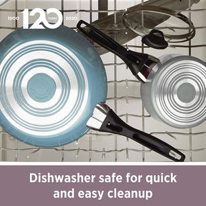 Farberware Dishwasher Safe Aluminum Nonstick 5-Quart Covered Jumbo Cooker, Red