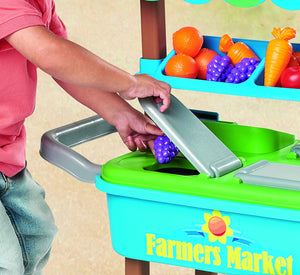 American Plastic Toys My Very Own Farmers Market Cart with 20 Accessories