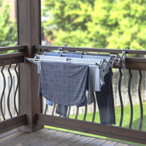 GreenWay GCL31AL Indoor/Outdoor Foldable Drying Rack, with Optional Wall-Mount