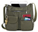 Suvelle Carryall RFID Travel Crossbody Bag Everyday Shoulder Organizer Purse Khaki