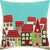 Nourison Mina Victory ST116 Home for The Holiday Village Throw Pillow, 18