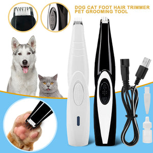 Dog Cat Nail Hair Trimmer Grinder Pet Grooming Tool Electrical Shearing Cutter USB Rechargeable Dog Haircut Paw Shaver Clipper