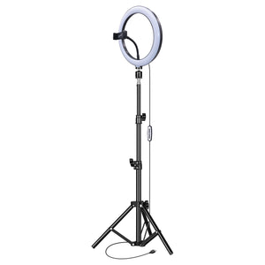 PRO Live Stream LED Selfie RGB Ring Light with Floor Stand (10-Inch, 150 LEDs)